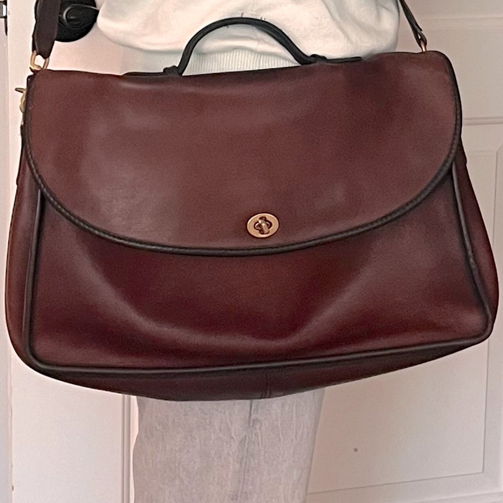 Rare! Vintage Coach Lexington Brief Purse in Burgundy!